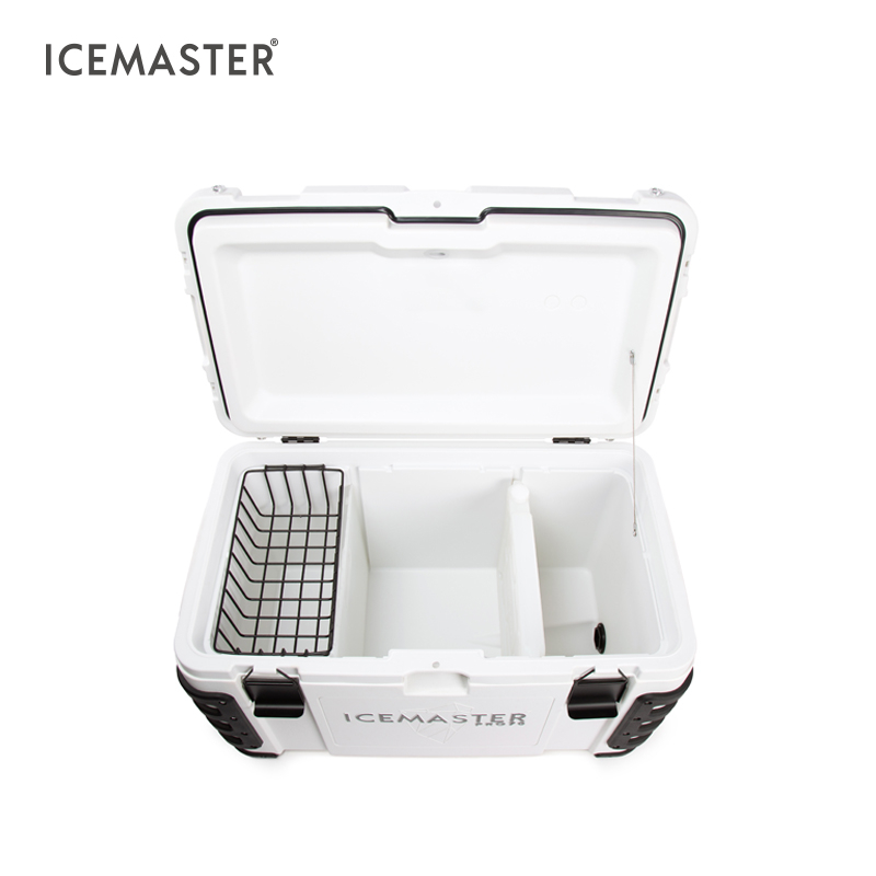 70L Cooler with Body Anti-Shock Bottle Opener Non-Slip Rubber Feet Hard Cooler Box