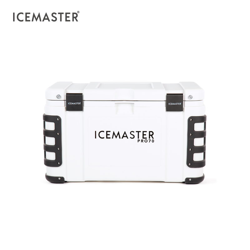 70L Cooler with Body Anti-Shock Bottle Opener Non-Slip Rubber Feet Hard Cooler Box