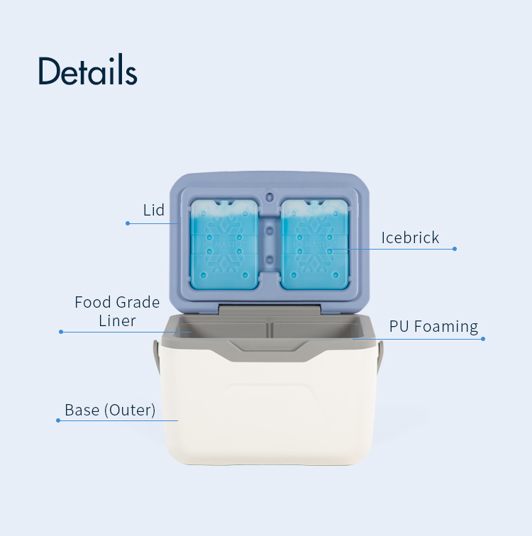 20L Cold Storage Thermal Box Cooler Waterproof Cooler Box with Hard Liner