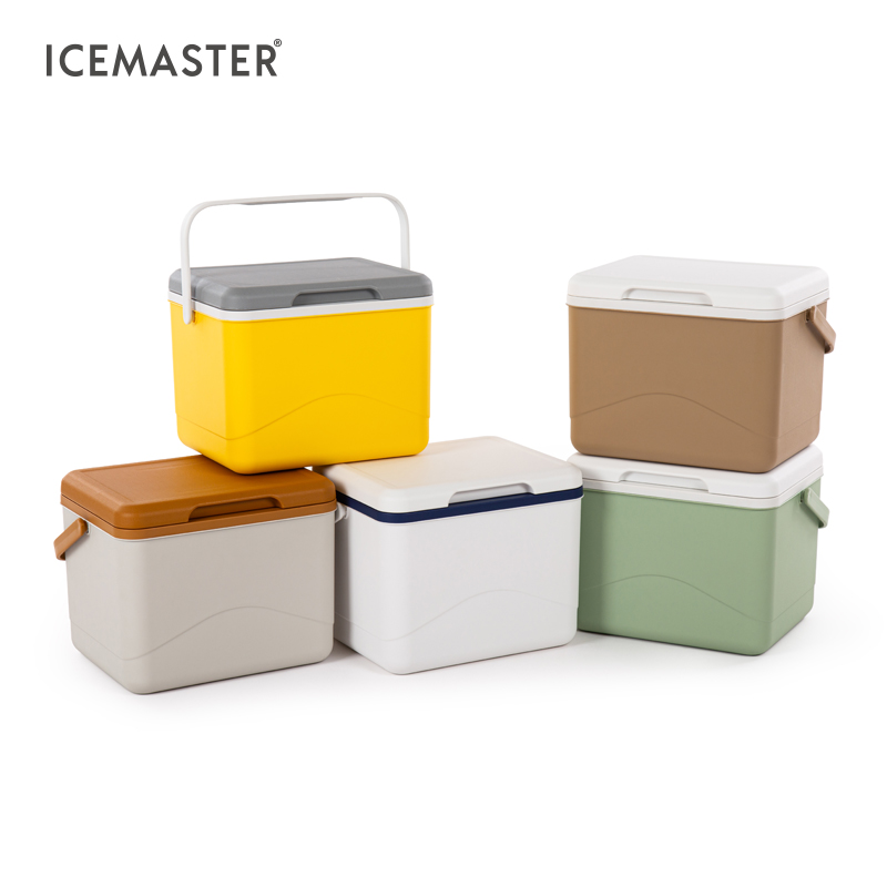 5L Small Lightweight Mobile Food Storage 6 Can Hard Cooler Box