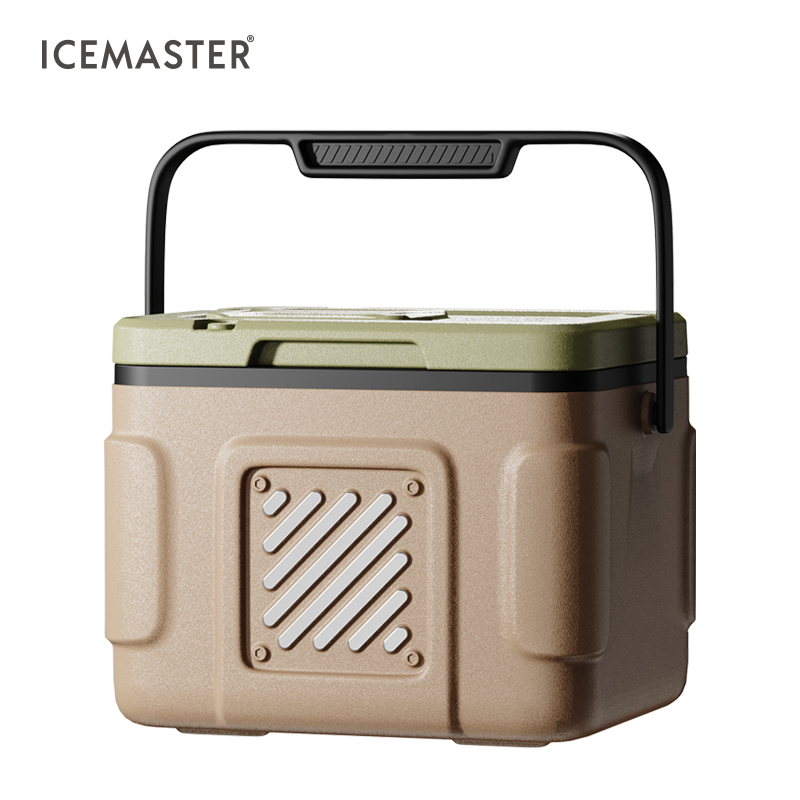 Square Cooler Box 5L Insulated PP Outdoor Camping Use Geometric Pattern Modern Style