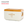 Big Capacity Cooler Box 47L With Drain Hole Orange Lid Modern Outdoor Camping Use PP Material