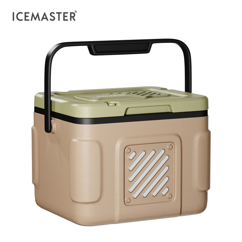 Square Cooler Box 5L Insulated PP Outdoor Camping Use Geometric Pattern Modern Style