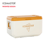 Big Capacity Cooler Box 47L With Drain Hole Orange Lid Modern Outdoor Camping Use PP Material