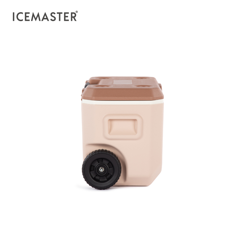 39L Glaciere Hard Telescoping Handle Coolers Box Fishing Beach Ice Cooler Box With Wheels