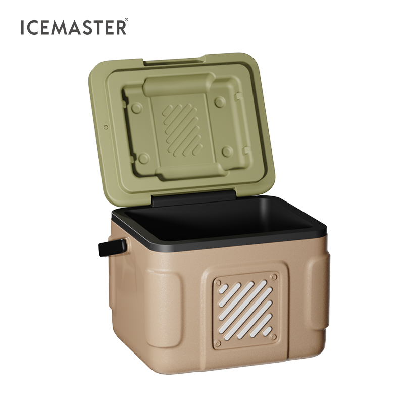 Square Cooler Box 5L Insulated PP Outdoor Camping Use Geometric Pattern Modern Style
